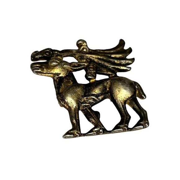 VTG Mythological Creature Horse Brooch Pin Jewelry - Picture 4 of 7
